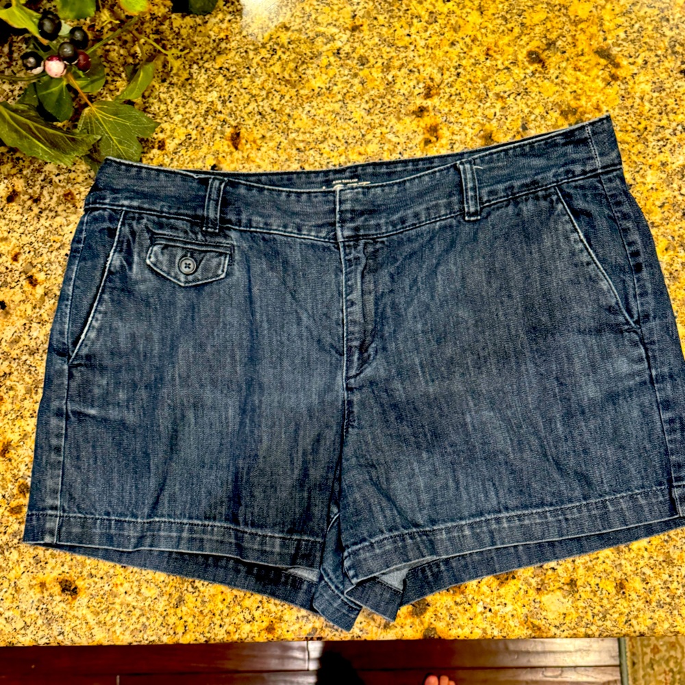 Ann Taylor Loft Dark Blue Jean Shorts Size 12